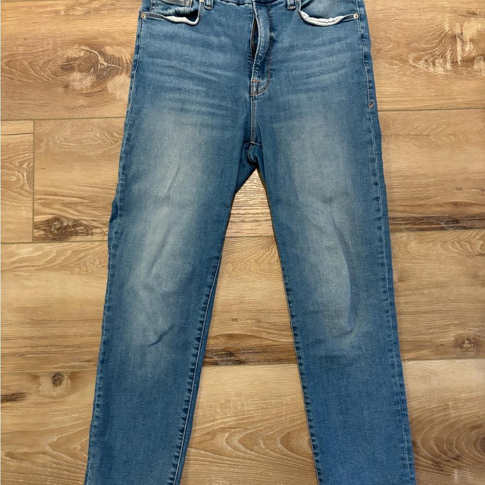Good American Light Blue Straight Jeans